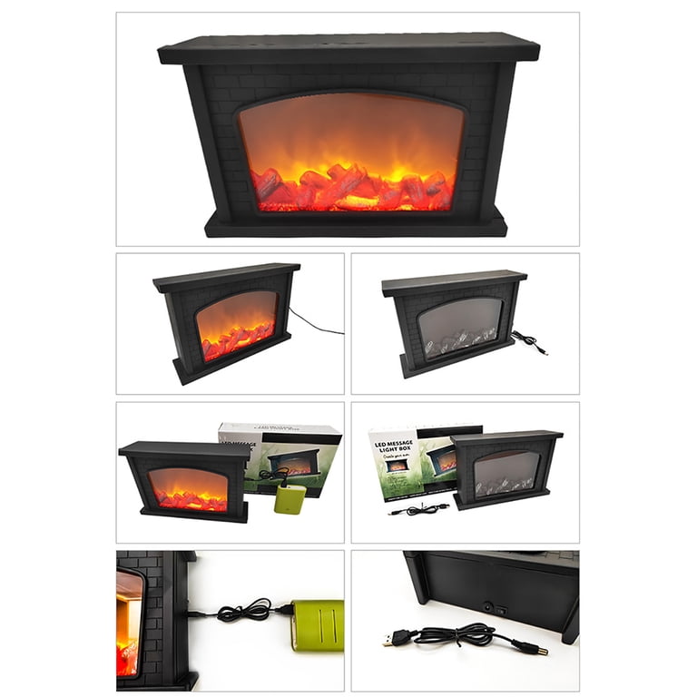 Toma Simulation Fireplace Lantern LED Simulate Flame Effect Light USB or Battery  Powered Lamp for Indoor Outdoor Decoration - Walmart.com