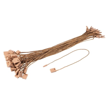 Uxcell Hang Tag String Snap Lock Price Tag Fastener Ties coffee tone 7 inch 1000pcs