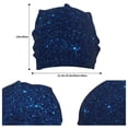 thumbnail image 2 of Xecao Sparkling Blue Glitter Print Knit Hat,Winter Beanie for Men Women, Beanie Soft Warm Ski Stocking Cuffed Cap, 2 of 7