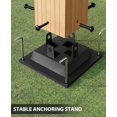 thumbnail image 4 of 10x10 foot outdoor wood grain aluminum pergola: beige uv - block canopy, blanca mesh net, four - point anchoring, rust - proof frame, fast assembly, elegant garden patio shelter (wood grain co..., 4 of 7