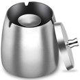 thumbnail image 1 of Ashtray Stainless Steel With Lid Heavy Ashtray Storm Wind Non Slip Base（1 Piece，silver）, 1 of 5