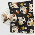 thumbnail image 5 of Junzan Waterproof Pet Blanket Dog Blankets,Cat Skulls And Flowers Pattern Printing Super Soft Warm,Urine Proof Washable Outdoor Pet Blanket For Puppy Large Dogs & Cats, 5 of 8