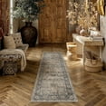 thumbnail image 6 of BERTHMEER 2'x6' Washable Runner Rugs for Hallway Bathroom Bedroom Entryway Kitchen Non Slip Brown Vintage Oriental Traditional Distressed Runner Rugs, 6 of 6