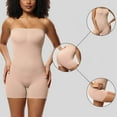 thumbnail image 4 of Lovskoo Shapewear Bodysuit for Women 2024 Trendy Summer Corset Zipper Solid Short Pants Bodysuit Khaki, 4 of 7