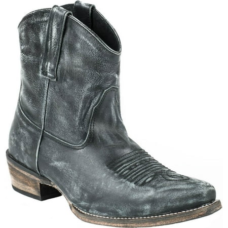 

Roper Womens Dusty Distressed Snip Toe Boots Ankle Low Heel 1-2