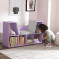 KidKraft Bookcase with Reading Nook, 6 Shelves, Lavender