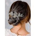 thumbnail image 3 of 26-27 Handmade Wedding Hair Comb Clip Rhinestone Bridal Hair Comb Piece, Gold Hair Accessories For Brides Wedding, 3 of 5