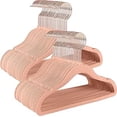 thumbnail image 1 of SONGMICS Baby Hangers 50 Pack, Kids Hangers for Closet, Rose Gold 360° Swivel Hooks, Space-Saving Clothes Hangers, Velvet Hangers for Nursery, Non-Slip, Jelly Pink, 1 of 6