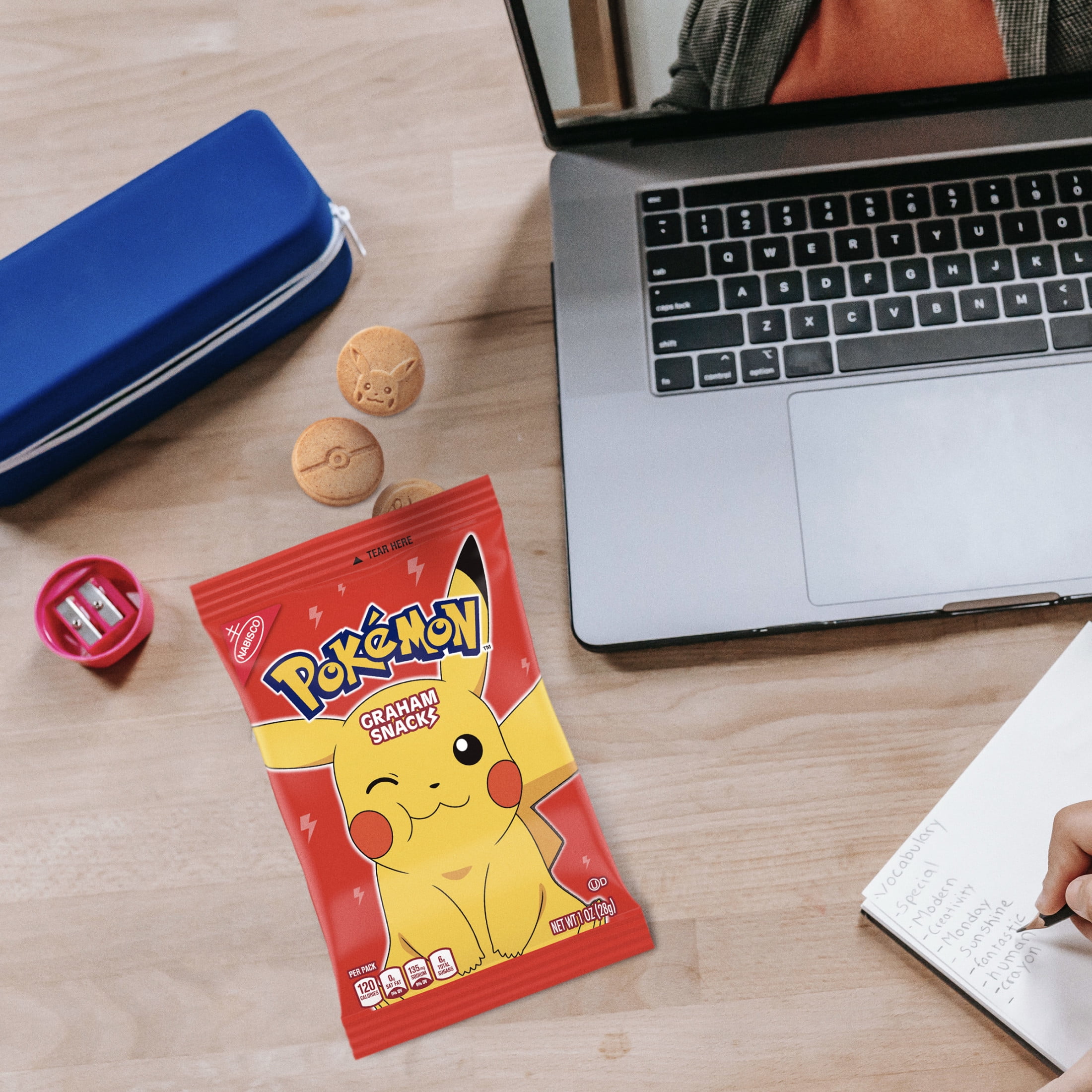 Nabisco Pokemon Graham Snacks, Graham Cracker Snack Cookies, 12 Snack Packs