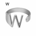 thumbnail image 1 of CUITING Fashion Adjustable Initial Alphabet Letter A-Z Ring Finger Rings Women Jewellery-Silver C, 1 of 9
