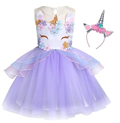 unicorn dress for birthday girl