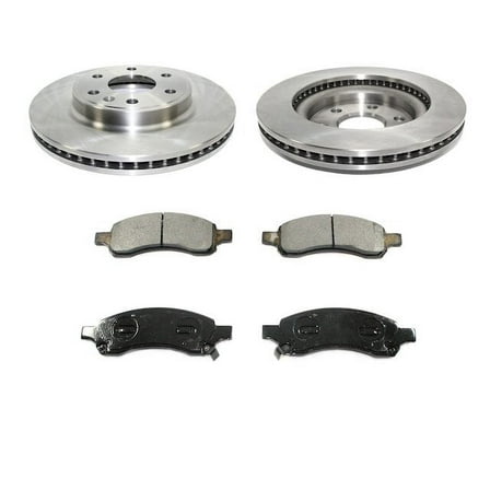 Front Brake Pad and Rotor Kit - Compatible with 2009 - 2017 Chevy Traverse 2010 2011 2012 2013 2014 2015 2016