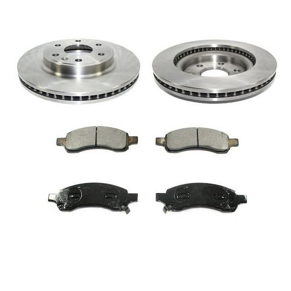 Front Ceramic Disc Brake Pad and Rotor Kit - Compatible with 2008 - 2017 Buick Enclave 2009 2010 2011 2012 2013 2014 2015 2016