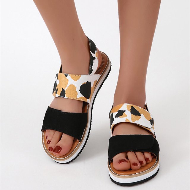 Sandalias boca de pescado Sandalias planas para mujer Sandalias de playa Wmkox8yii nm4009