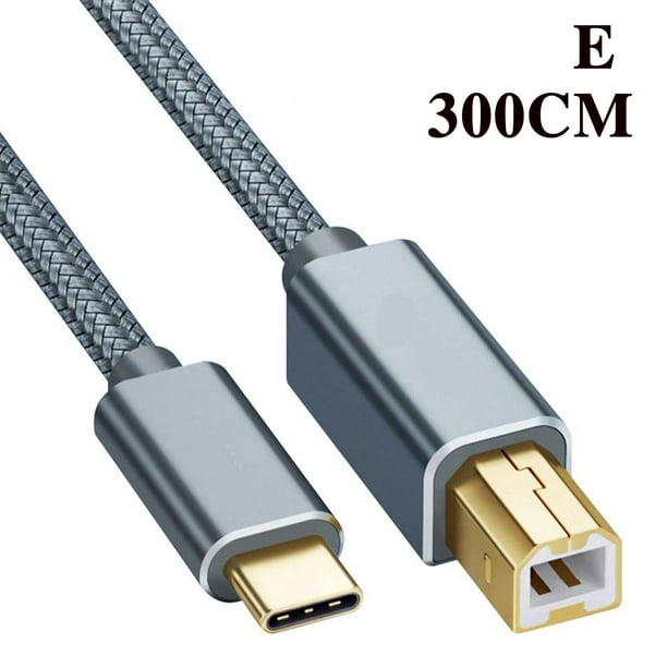 USB Type-C to USB B Printer Cable Scanner Laptop M4K3 - Walmart.com