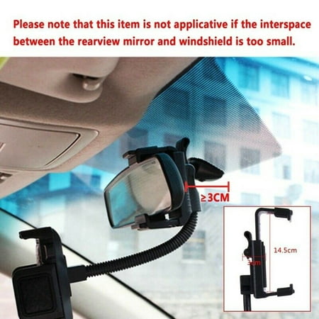 KABOER 2019 Rearview Mirror Mount Stand Cradle 360Â° for Phone GPS Mobile Phone (Best Mobile Gps 2019)