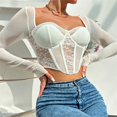 thumbnail image 4 of Nrmvnmi Summer Saving 2024 Women's Overbust Corset Top Body Shaper Steampunk Retro Fit Control Bust Uplift Bustier Shapewear Girls Prom Clothes For Womens Gifts, 4 of 8