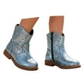 thumbnail image 3 of Fashionable Everyday Ankle Booties For Girls Comfortable Round Toe Low Heel Footwear, 3 of 7