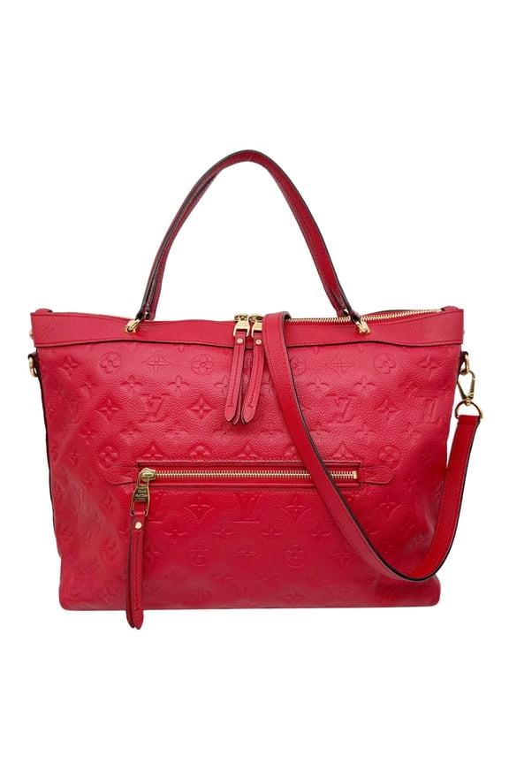 Pre-Owned Louis Vuitton Bastille PM Empreinte Monogram Empreinte Leather Tote Bag Red