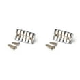 thumbnail image 2 of tamizeot Headless Acoustic Guitar Bridge Beginners Electric Bass String Tailpiece Spare Parts Studio Students Replacement Silver 2Set, 2 of 6