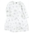 thumbnail image 3 of Hudson Baby Girl Cotton Dresses, Metallic Snowflake Star, 2 Toddler, 3 of 4