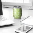 thumbnail image 3 of Floral 12oz Stainless Steel Insulated Wine Tumbler with Lid and Straw – Double Wall Vacuum Mug for Hot & Cold Drinks, 304 Steel Interior, Sweat-Free Design,Thanksgiving,Christmas, Spring,Flower, 3 of 5