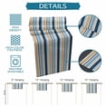 thumbnail image 6 of Blue Khaki Striped Table Runner - 48 Inch Long Farmhouse Stripes Modern Abstract Art Cotton and Linen Blended Dress Scarves Farmhouse Table Runner for Kitchen Dining, Coffee Table, 13" x 48", 6 of 8