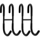 thumbnail image 1 of Paquete de 2 ganchos para puerta de ducha para puerta de ducha negra sin marco. JAMW Sencillez, 1 of 5