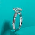 thumbnail image 4 of Silvago Jewel Brilliant 2.4 Ct Round Cut Lab Created Diamond Wedding Ring - Stamped 14k White Gold Over Ring - Twisted Wedding Anniversary Ring - Gift for Women's - Promise Engagement Ring, 4 of 9