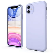 ULAK iPhone 11 Case for Women Girls, 3 in 1 Liquid Silicone Phone Case for Apple iPhone 11 6.1 inch Slim Shockproof, Purple