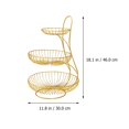 thumbnail image 2 of 1Pc Iron Living Room Fruit Basket 3-Tier Exquisite Fruit Storage Basket, 2 of 6