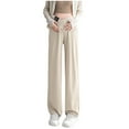 thumbnail image 2 of YHAJDS Maternity Women's Straight Leg Jeans High Waist Over The Belly Loose Wide Leg Spring Summer Pants, 2 of 5