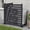 Slanted Vertical Style, variant on Amoveo Outdoor Privacy Screen Fence, 38"W x 60"H HDPE Weather-Resistant Fence for AC Units and Trash Cans, Includes Ground Stakes & Base Plates,1-Pack