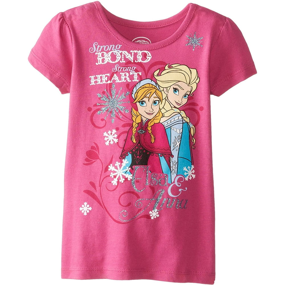Disney Frozen Elsa Anna Short Sleeve T Shirt Girl Size 6