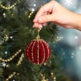 thumbnail image 4 of Xihbxyly Adorno Navideño con Purpurina Roja, Brillante, para Fiestas, de Espuma Ligera, para Colgar En El Árbol de Navidad, 8 X 8 X 8 Cm., 4 of 6