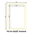 thumbnail image 2 of Off White Picture Frame Mat for 18x24 Frames - Fits 15x22 Photos - 10 Mats, 2 of 7