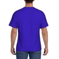 thumbnail image 3 of Bixox Men's Darkblue Printed Short Sleeve Skinny Athletic T-Shirt, 3 of 6