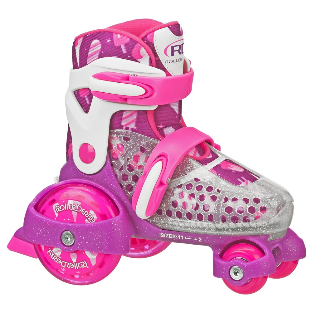 Roller Derby EZRoll Girls Beginner Roller Skates (11J2)