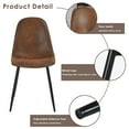 thumbnail image 6 of Homy Casa Set of 4 Upholstered Suede Dining Chairs for Family Dining Room or Restaurant, 6 of 10