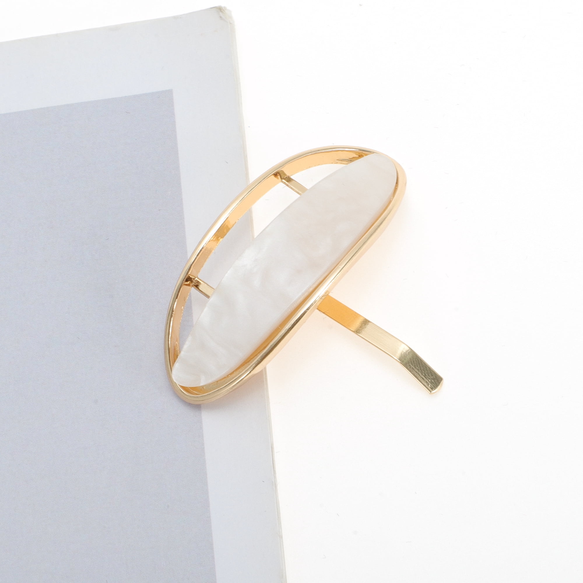 Unique Bargains Stylish Semi-hollow Ponytail Buckle Hair Clip for Women 1 Pc Beige