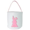 MIARHB Easter Basket Holiday Rabbit Bunny Printed Canvas Gift Carry Candy Bag