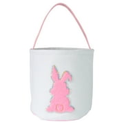Hotwon Easter Basket Holiday Rabbit Bunny Printed Canvas Gift Carry Candy Bag