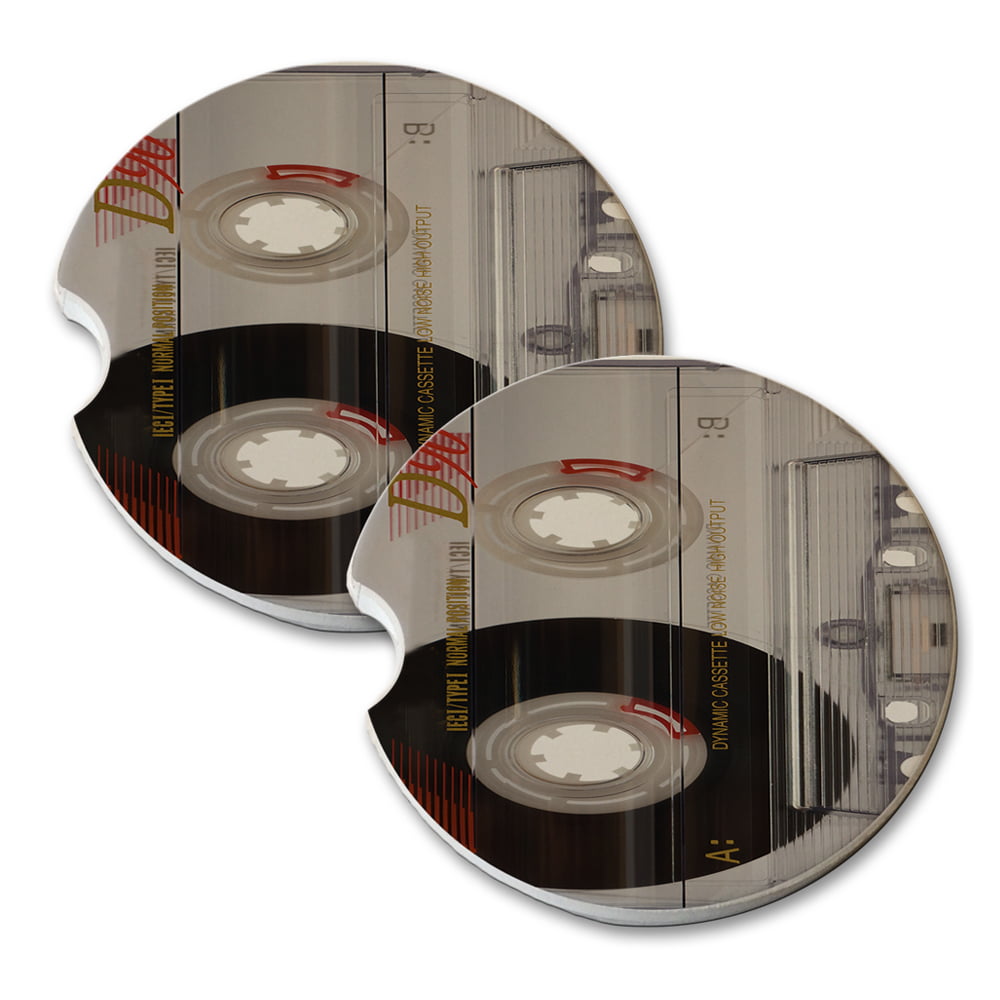 Coasters Kitchen Drinks Coaster Gift #14539 Retro Cassette Tape 4 Set 