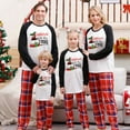 thumbnail image 2 of Family Matching Pajamas Set Holiday Christmas Tree Print Sleepwear PJS Set for Couples and Kids, 2 of 6