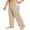 Khaki, variant on Pinspark Men's Baggy Cargo Sweatpants Open Bottom Straight Leg Loose Fit Drawstring Waist Deep Pockets