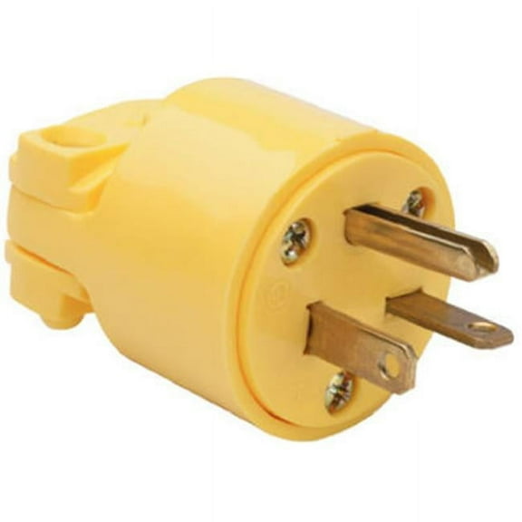Pass & Seymour 4509YCC10 20A 250V Residential Heavy Duty Vinyl Construction Plug, Yellow