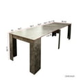 thumbnail image 4 of 118" Extendable Dining Table for 6-10 Person, Modern Farmhouse Wooden Kitchen Expanding Table, Long Large Expandable Dining Room Conference Table for Kitchen, Living Room, Marble, 4 of 9
