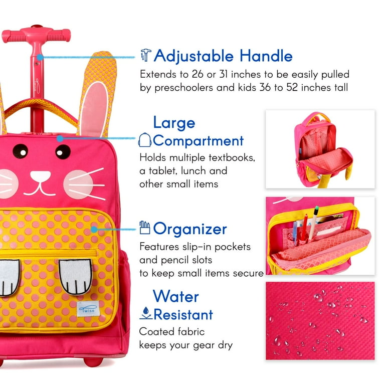 TWISE Twise Side-kick Rolling Backpack, Rabbit - Walmart.com