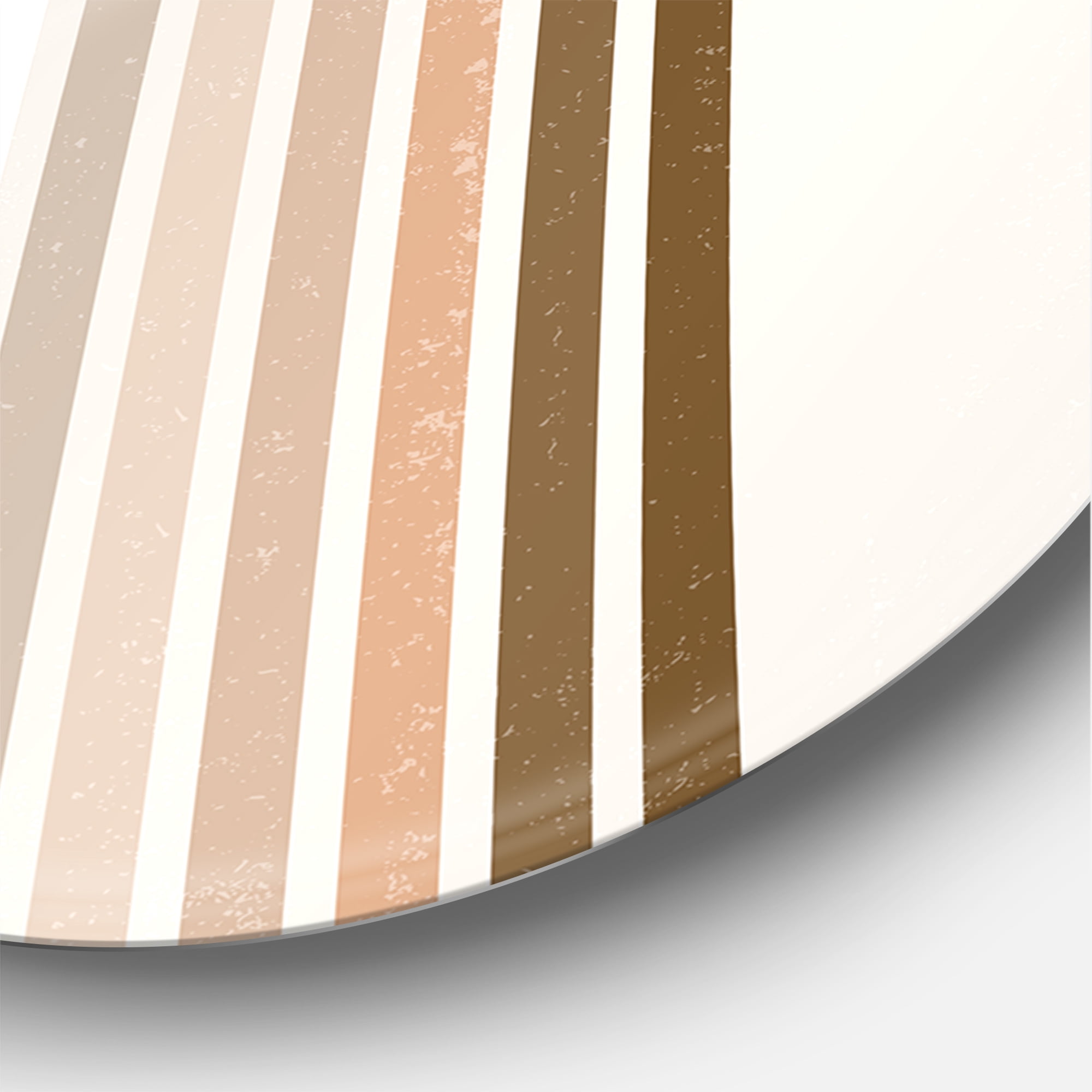 Designart 'Abstract Moon and Sun With Green Leaf I' Modern Circle Metal Wall Art 36x36 - Disc of 36