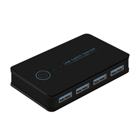 USB 3.0 KVM Switch USB Shared Switcher 2 Inputs 4 Outputs for Laptop PC Keyboard Mouse Printer USB Switch
